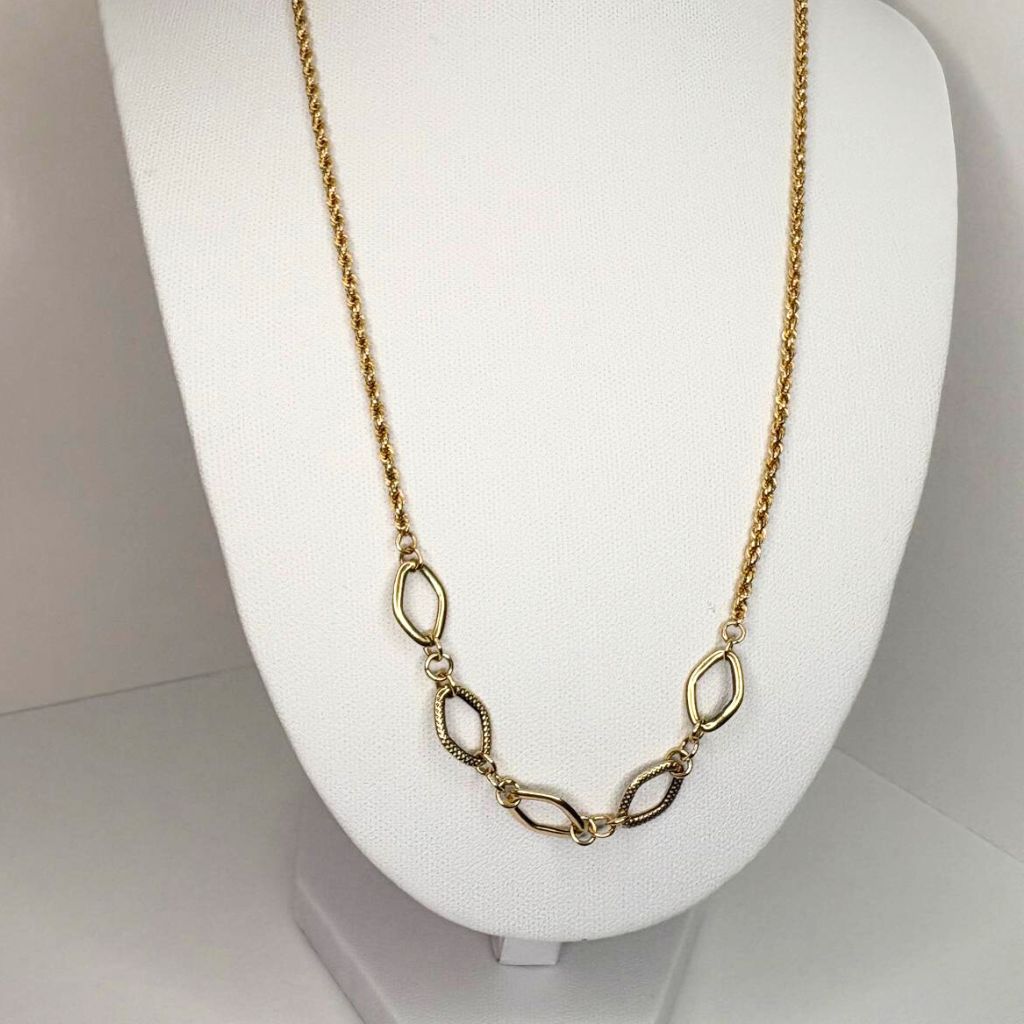 Cadena Torzal 14k con Diseño - Imagen 3