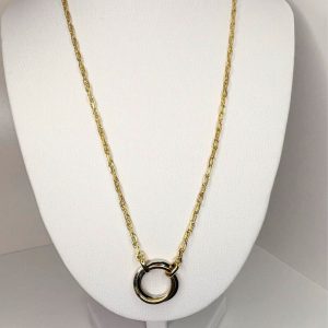 Cadena 14k con Dije de Tres Oro