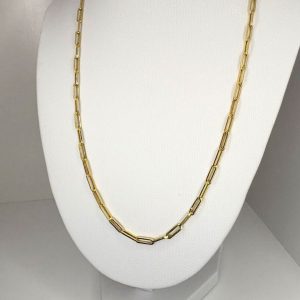 Cadena de Oro Paper Clip 10k