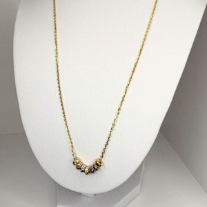 Cadena de Oro Boston 14K con Dije de Tres Oros