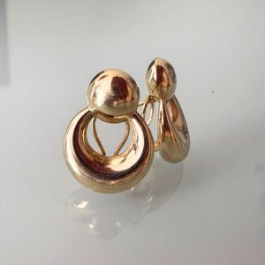 Aretes de Oro 10K Estilo Omega