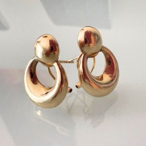 Aretes de Oro 10K Estilo Omega