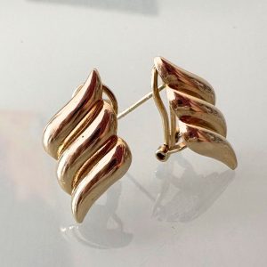Aretes de Oro 10k Estilo Omega