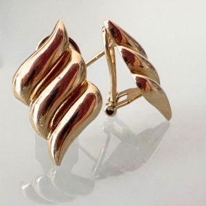 Aretes de Oro 10k Estilo Omega