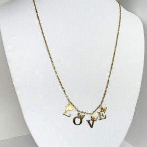 Cadena de Oro 10K con Dije LOVE