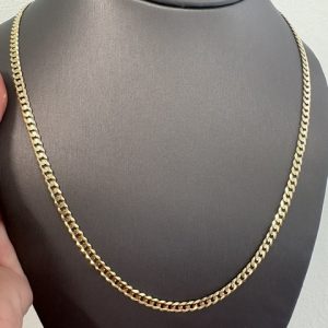 cadena 4mm por 22 largo 10kt